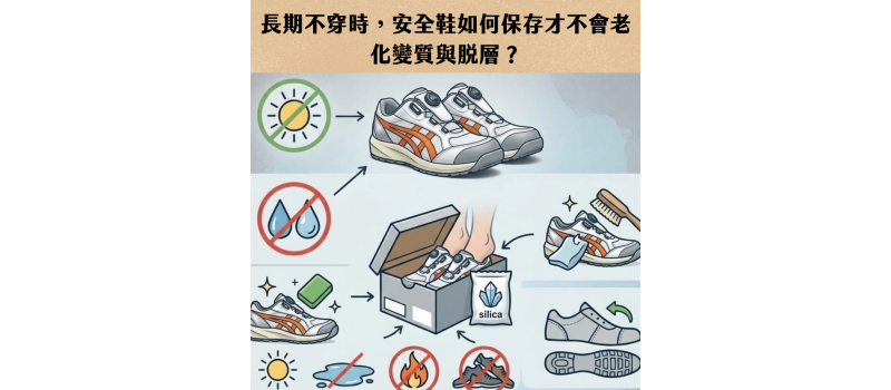 【收納技巧】長期不穿時，安全鞋如何保存才不會老化變質與脫層？
