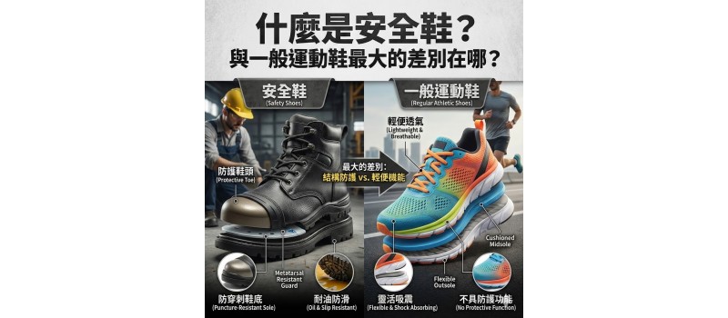 什麼是安全鞋？與一般運動鞋最大的差別在哪？