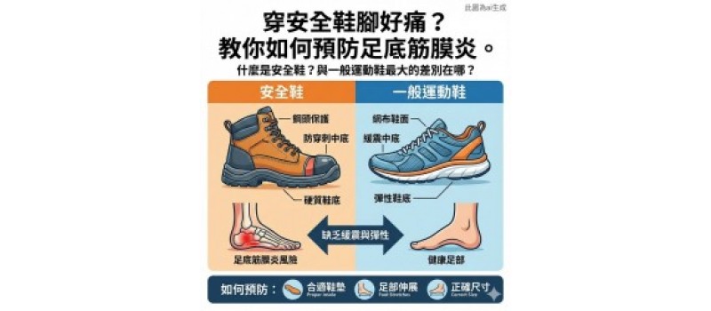穿安全鞋腳好痛？教你如何預防足底筋膜炎。