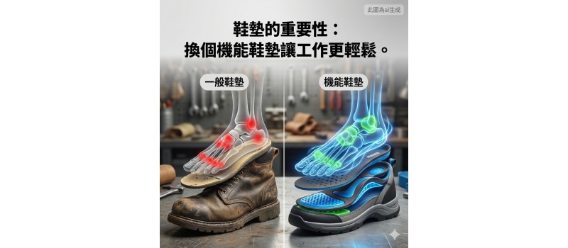【鞋墊的重要性：換個機能鞋墊讓工作更輕鬆。】