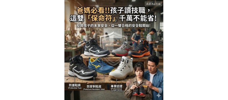 爸媽必看!!孩子讀技職，這雙「保命符」千萬不能省！