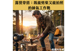 露營穿搭：既能劈柴又能拍照的帥氣工作靴