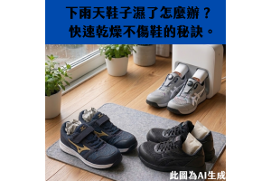 下雨天鞋子濕了怎麼辦？快速乾燥不傷鞋的秘訣。