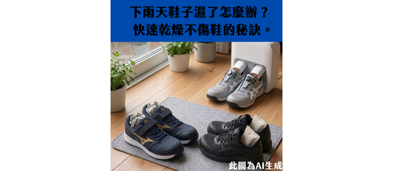 下雨天鞋子濕了怎麼辦？快速乾燥不傷鞋的秘訣。