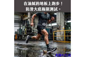 [實測] 在油膩的地板上跑步！防滑大底極限測試。