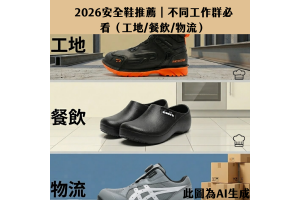 2026 安全鞋推薦｜不同工作族群必看（工地 / 餐飲 / 物流）