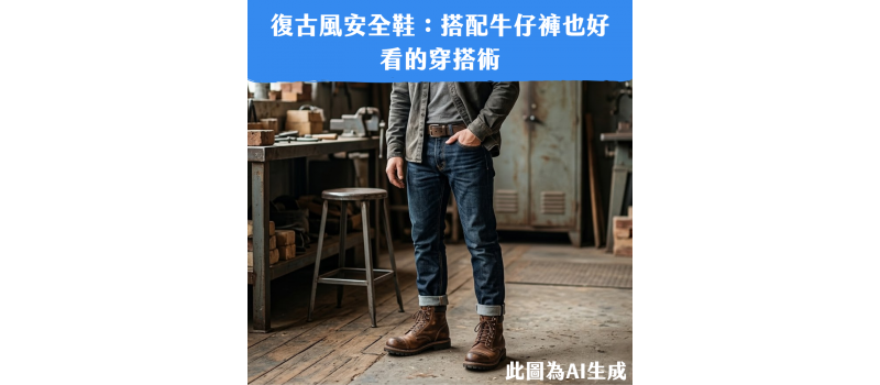 復古風安全鞋：搭配牛仔褲也好看的穿搭術
