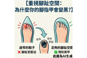 重視腳趾空間：為什麼你的腳指甲會變黑?
