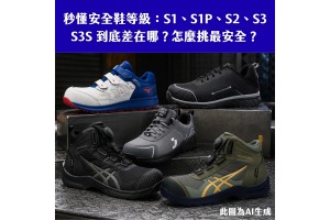 秒懂安全鞋等級：SB、S1、S1P、S2、S3、S3S、S7到底差在哪？怎麼挑最安全？