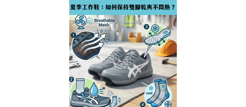 夏季工作鞋：如何保持雙腳乾爽不悶熱？