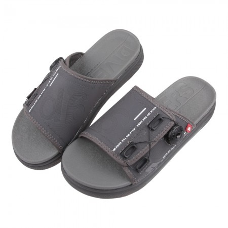 (23~28.5公分)D6可調旋鈕灰色舒緩拖鞋