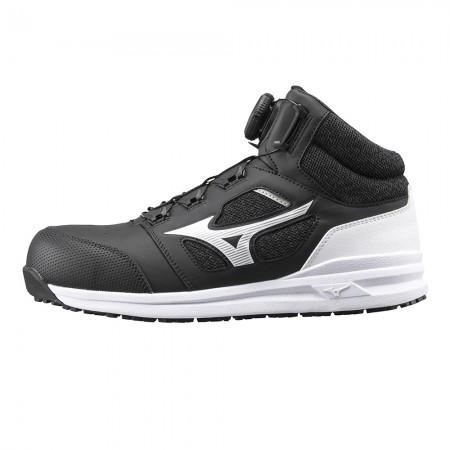 Mizuno美津濃_黑白高筒BOA工作防護鞋F1GA234009